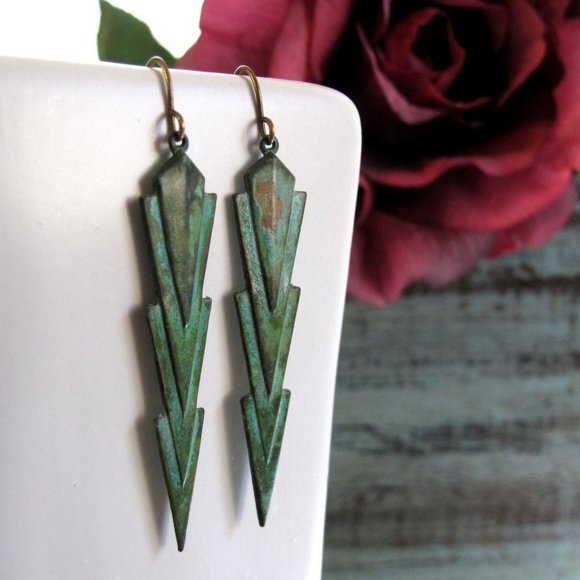 STEFENY STANYER Geometric Chevron Earrings - Picture 3 of 5